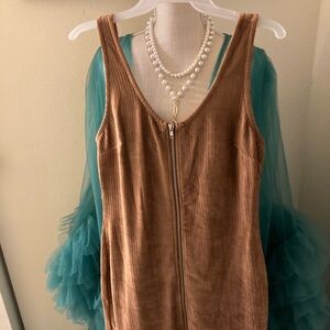 Ribbed sleeveless jumper dress